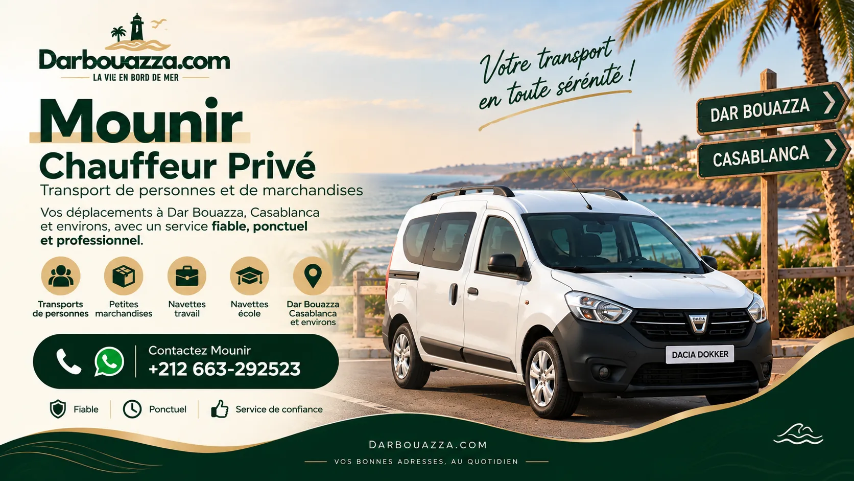 Mounir — Chauffeur privé à Dar Bouazza